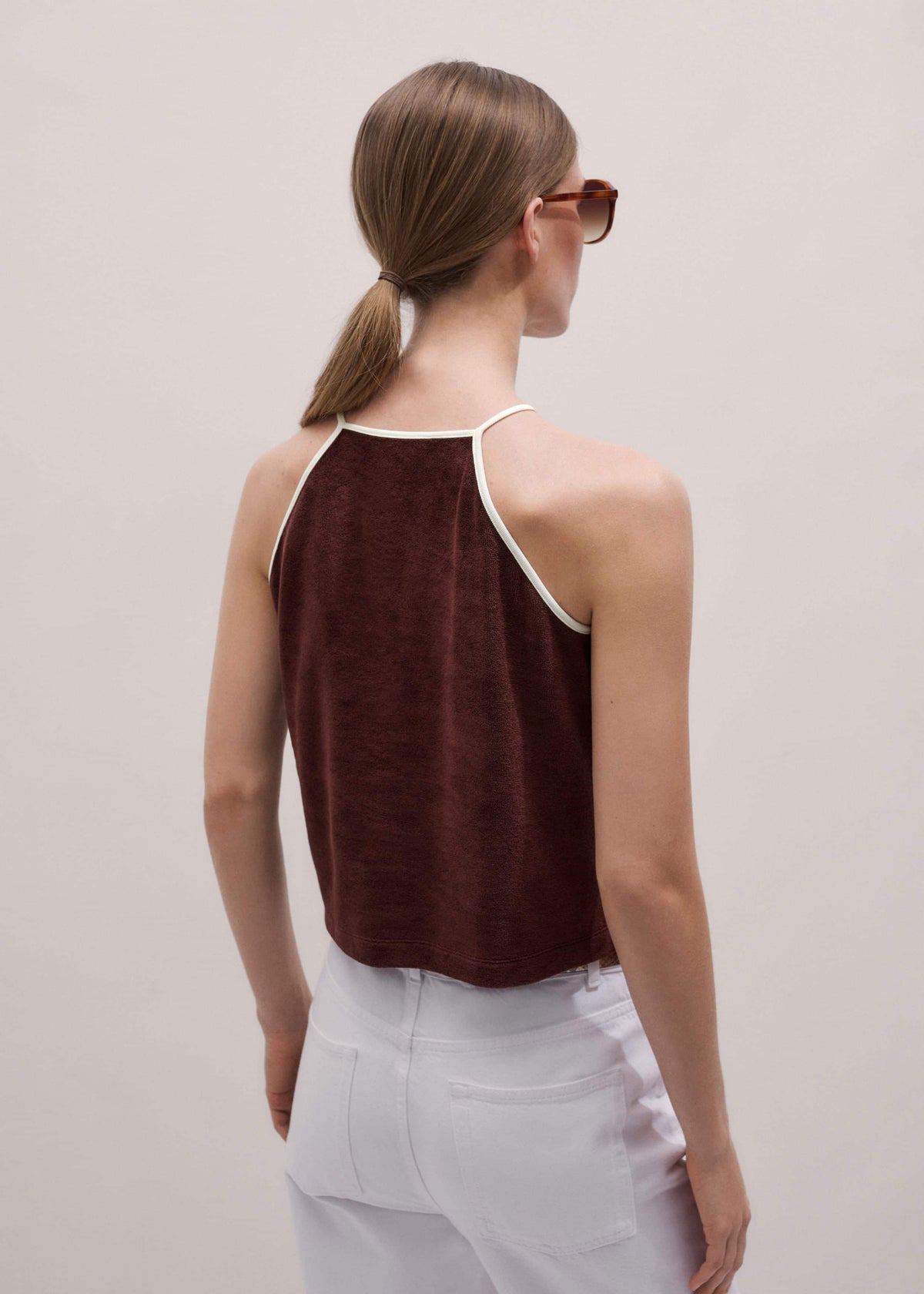 Cinnamon Brown Halterneck Top | ME+EM