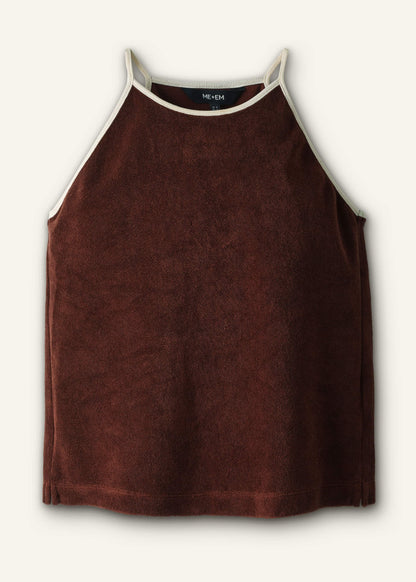Cinnamon Brown Halterneck Top | ME+EM