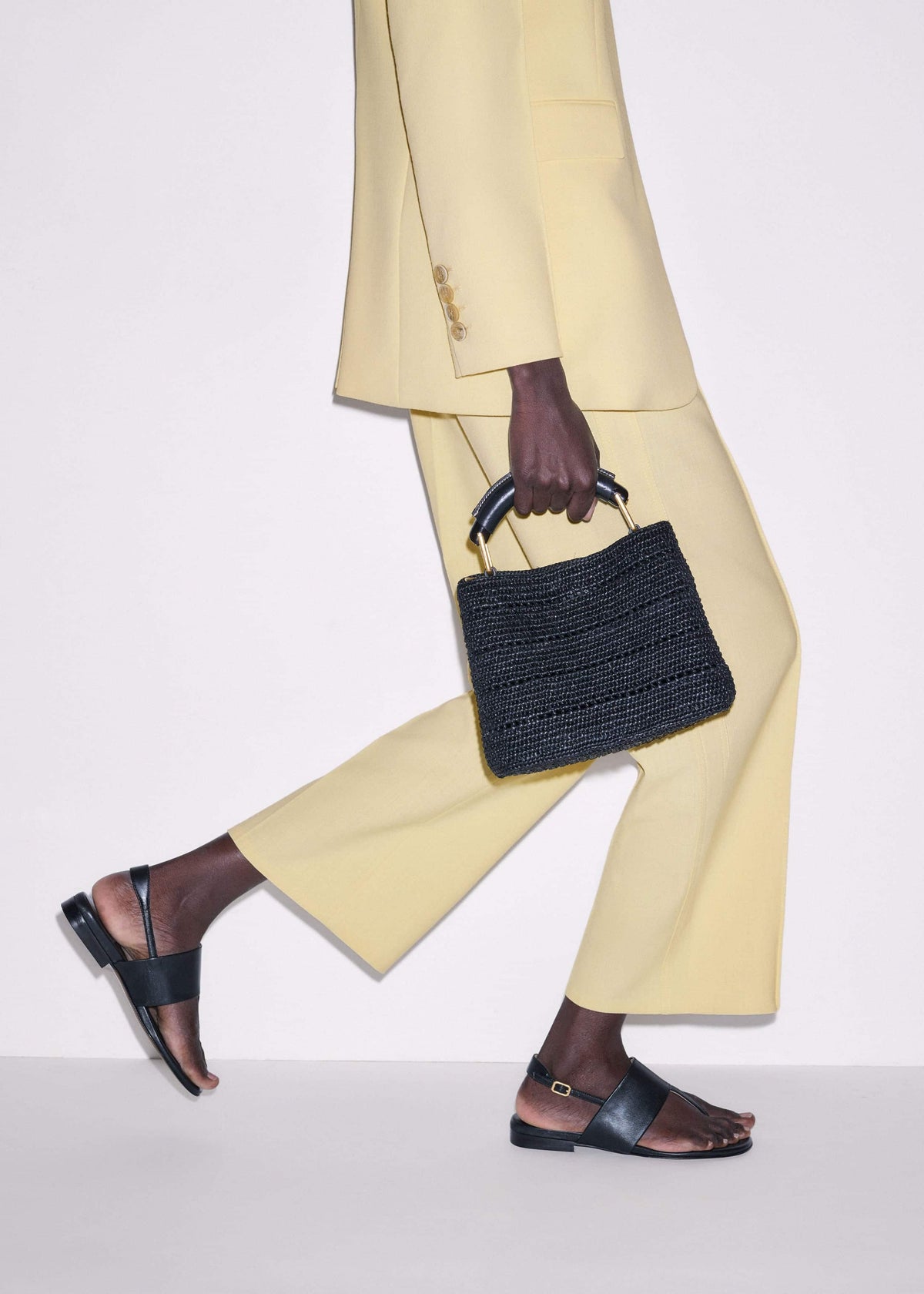 Black Minimal Sandal | ME+EM