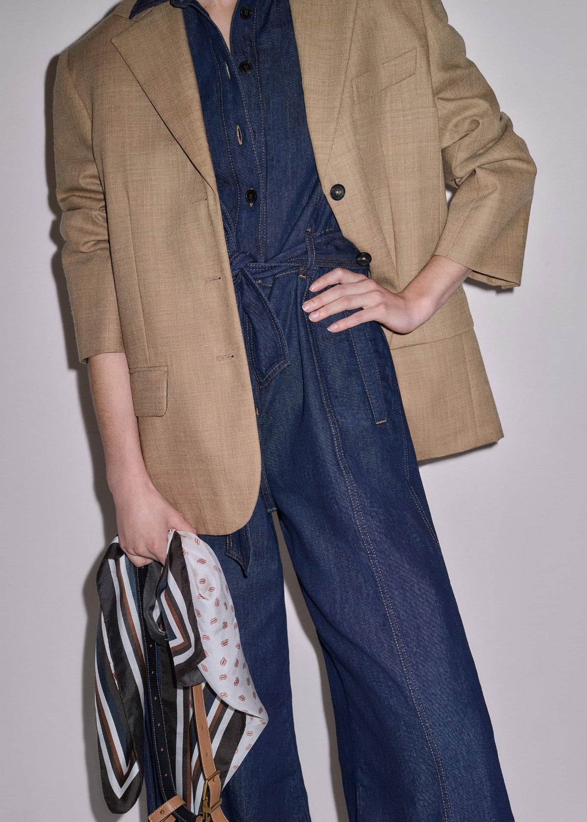 Blue Relaxed Wide-Leg AM-PM Jumpsuit | ME+EM