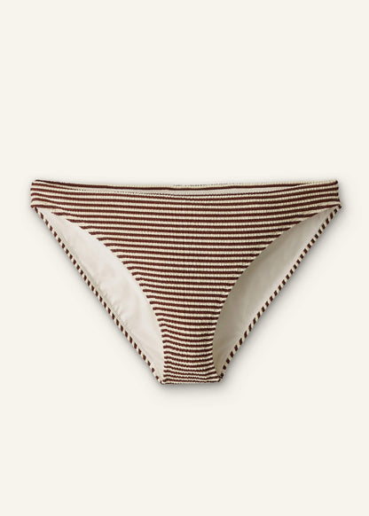 Cinnamon Brown Striped Bikini Bottom | ME+EM