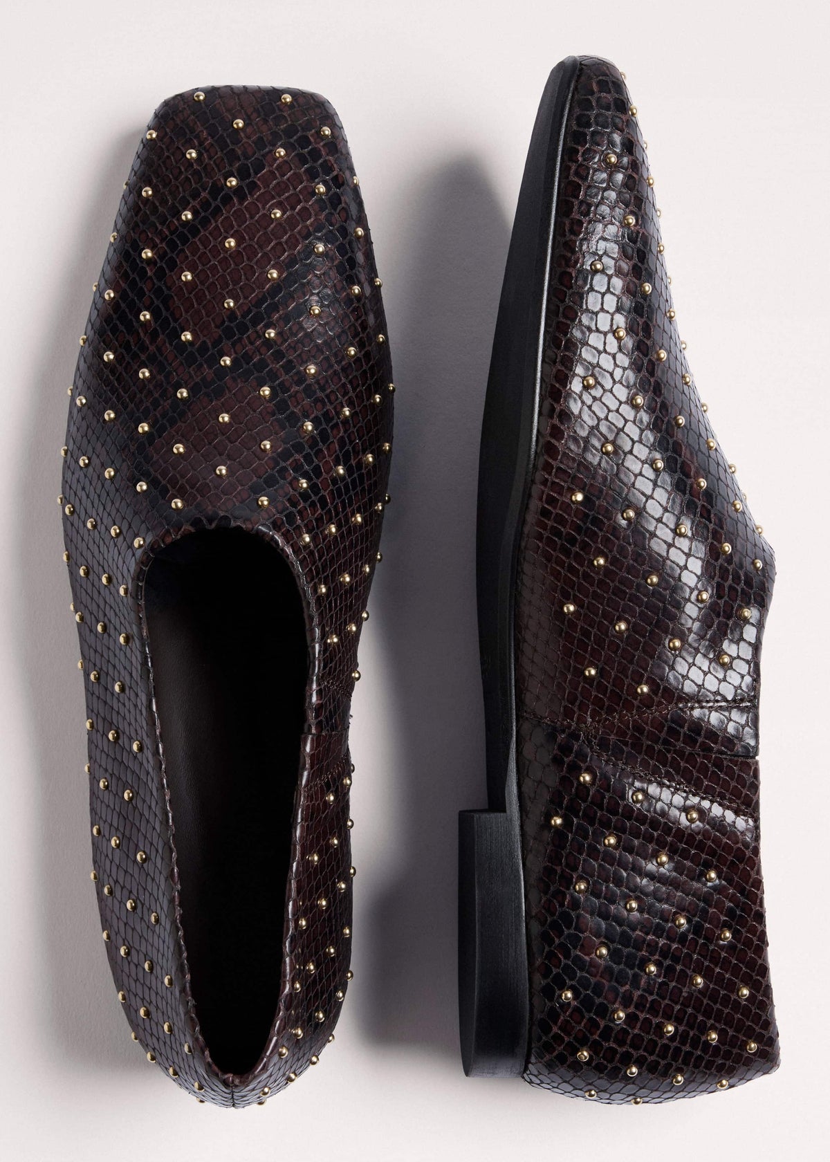 Brown Square Toe Slipper | ME+EM