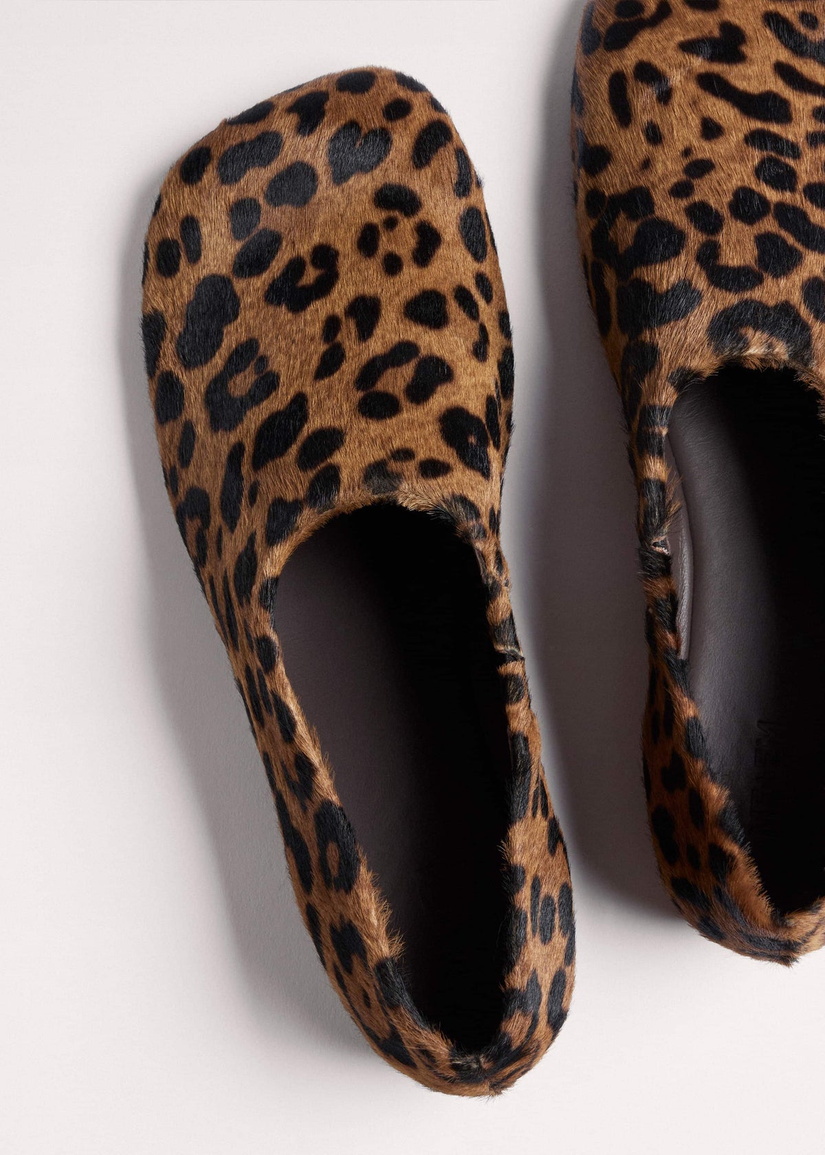 Dark Brown Leopard Print Asymmetric Slipper | ME+EM