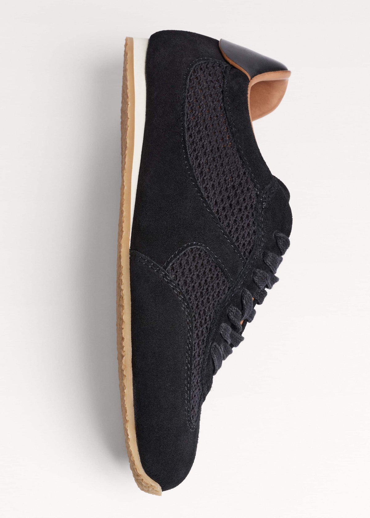 Black Mesh Retro Runner Sneaker | ME+EM