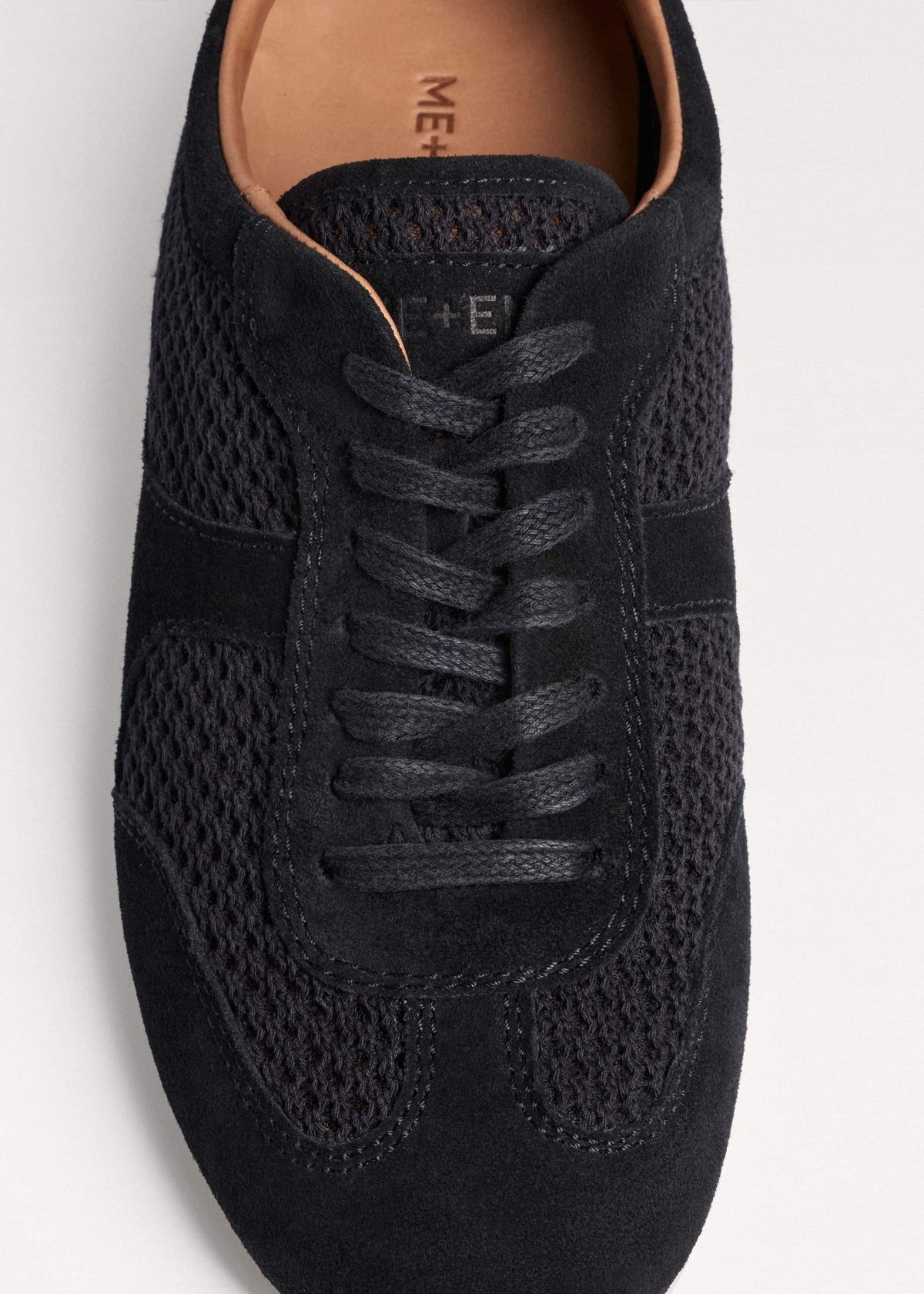 Black Mesh Retro Runner Sneaker | ME+EM