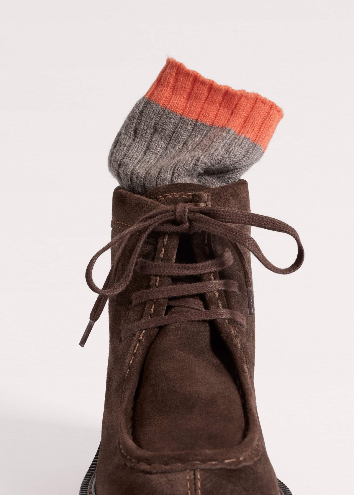 Brown Chunky Lace Up Ankle Boot | ME+EM