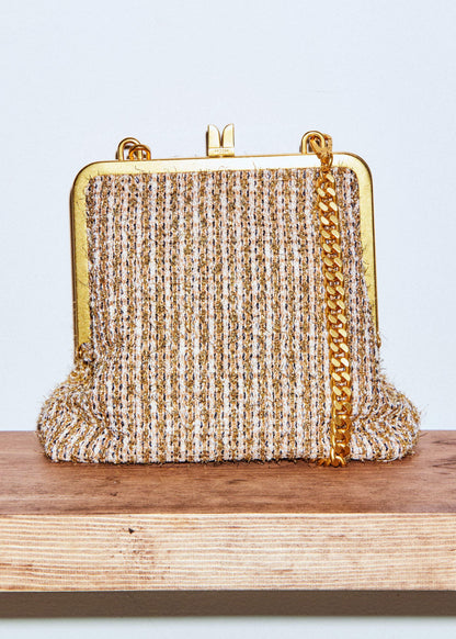 Gold Tweed AM-PM Crossbody Bag | ME+EM