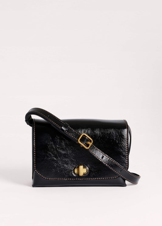 Black Leather Clutch + Crossbody Bag | ME+EM