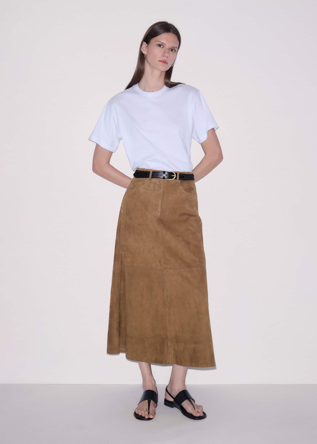 Black Round Raffia Summer Belt | ME+EM