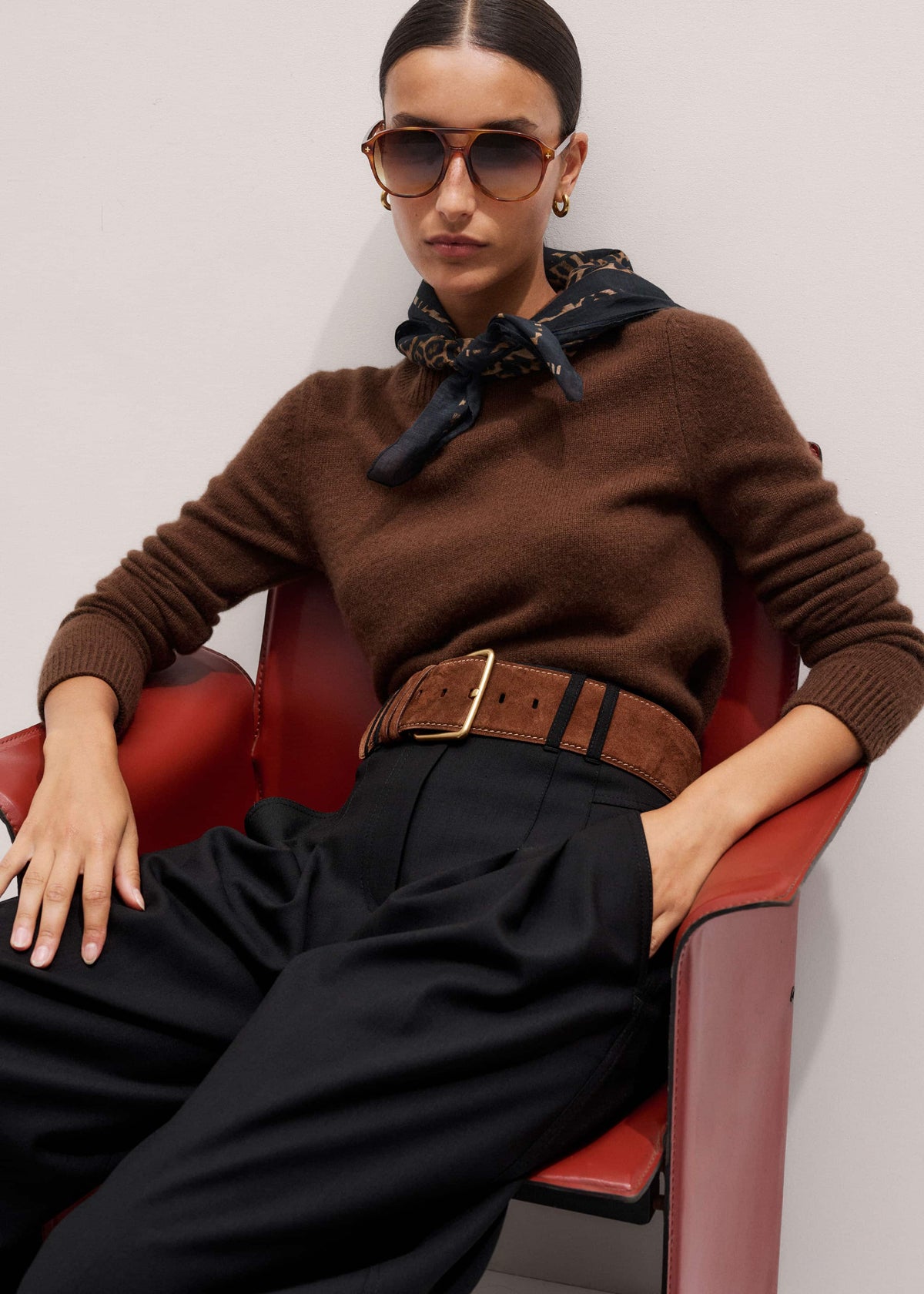 Brown Extra Wide Waisted Belt | ME+EM