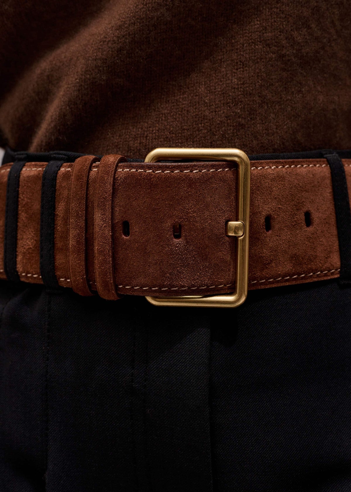 Brown Extra Wide Waisted Belt | ME+EM
