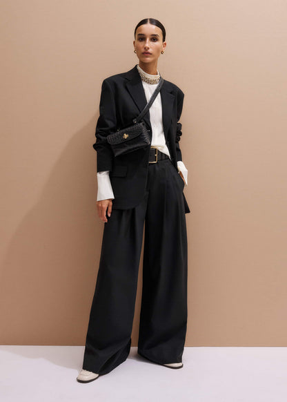 Black Extra Wide Waisted Belt | ME+EM