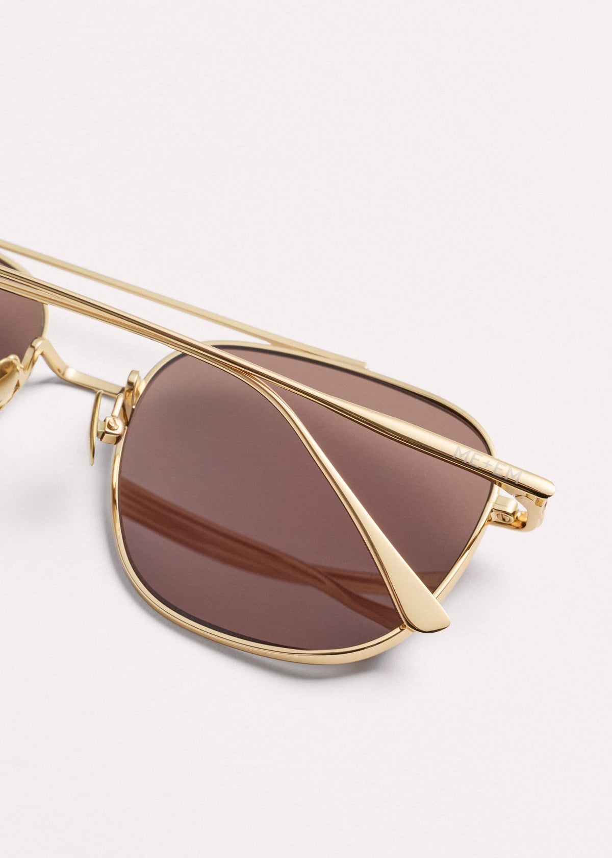 Chocolate Brown Aviator Sunglasses | ME+EM